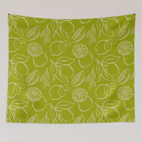 Item preview, Fresh and Minimal Hand-Drawn Lemon Line Art Pattern designed and sold by Olive Lane Creative.