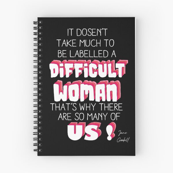 Item preview, Difficult Woman (Pink & White text) designed and sold by Swags.