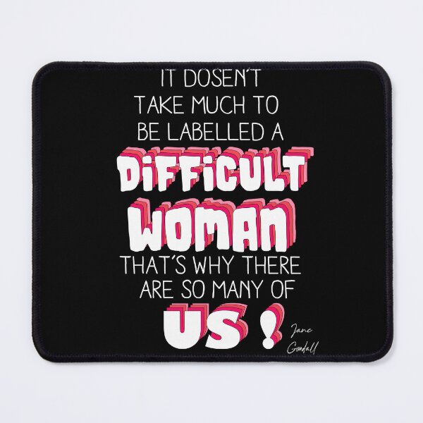 Item preview, Difficult Woman (Pink & White text) designed and sold by Swags.