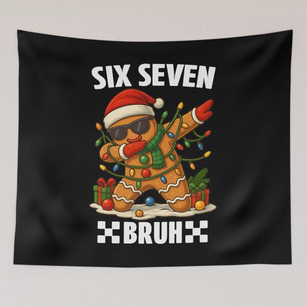 Item preview, 67 Six Seven Bruh Funny Christmas Dabbing Gingerbread Meme  designed and sold by AnitaBice.