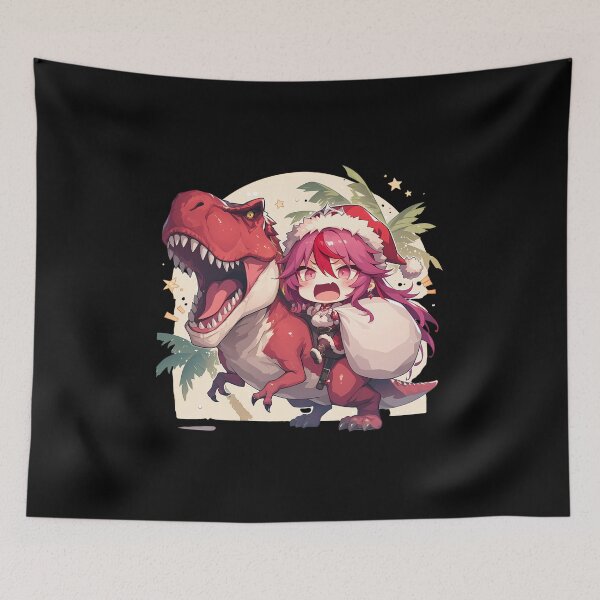 Item preview, Rosaria Dinosaurio navideño divertido Genshin Impact Juego Chibi Kawaii Anime designed and sold by CarlosBender.