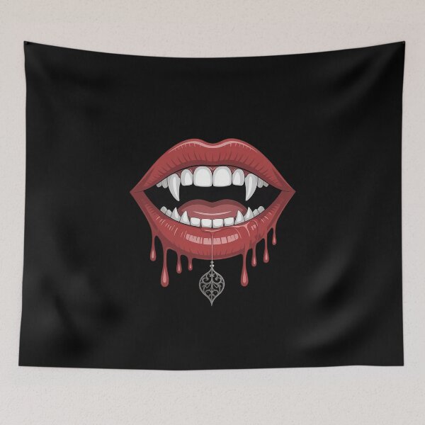Item preview, Dripping Vampire Fangs Spooky Gothic Halloween Vibe designed and sold by LinlinsDemons.