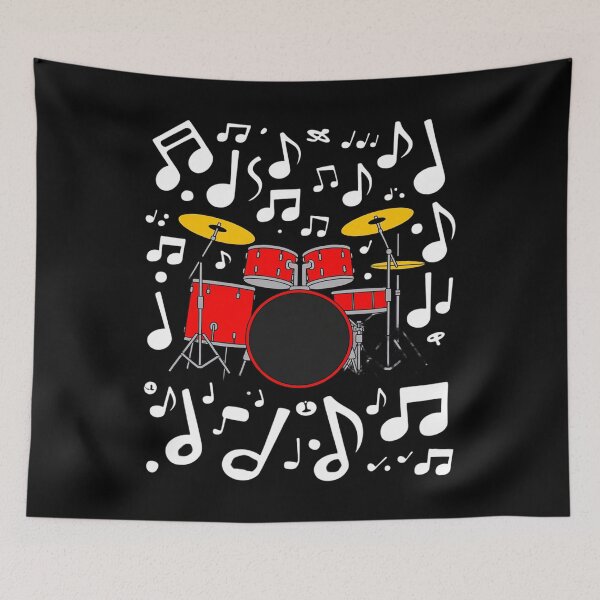 Item preview, Drums Musical Notes Drummer Music Teacher Percussionist designed and sold by LinlinsDemons.