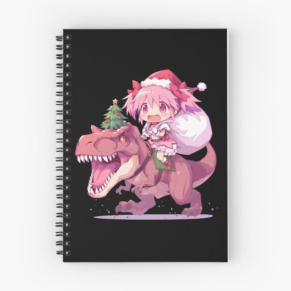 Item preview, Madoka Kaname Magia Record Christmas Chibi Kawaii T-Rex Santa Claus Anime designed and sold by CarlosBender.