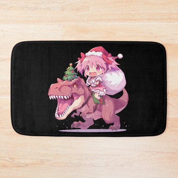Item preview, Madoka Kaname Magia Record Christmas Chibi Kawaii T-Rex Santa Claus Anime designed and sold by CarlosBender.