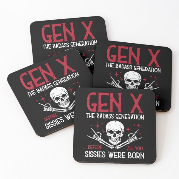 Item preview, Gen X Badass Generation Skull Rock Funny Saying Men Women designed and sold by EarlineRenee.