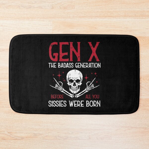 Item preview, Gen X Badass Generation Skull Rock Funny Saying Men Women designed and sold by EarlineRenee.