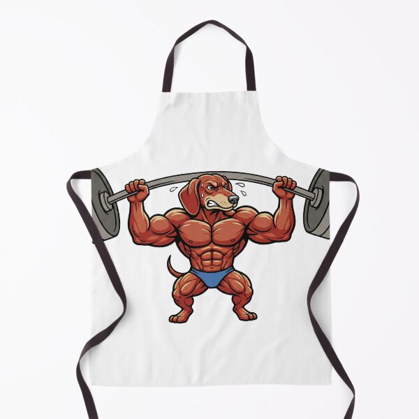 Item preview, Funny Muscular Dachshund Weightlifting Gym Workout designed and sold by srusi.