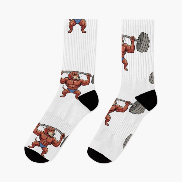 Item preview, Funny Muscular Dachshund Weightlifting Gym Workout designed and sold by srusi.