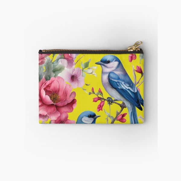 Item preview, Pink Flowers, Blue birds  designed and sold by GrifonJ.