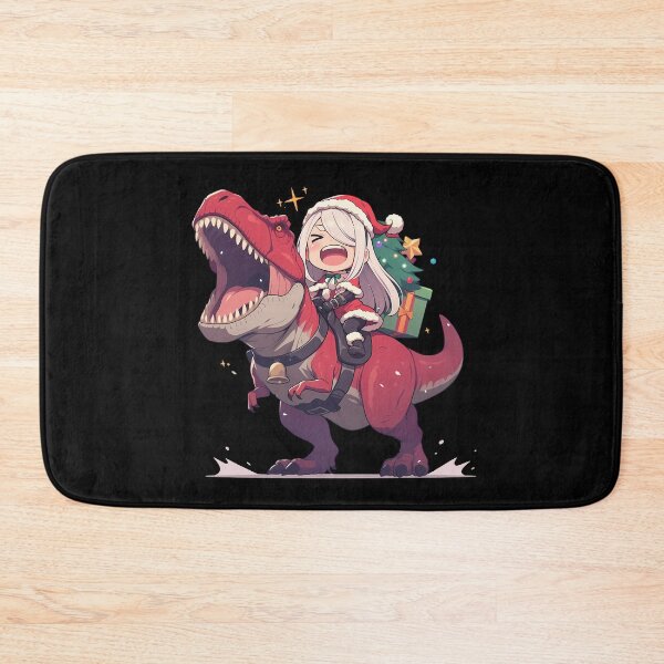 Item preview, A2 Nier Automata Christmas Dinosaur Santa Ride Chibi Kawaii Game Girl Scene designed and sold by CarlosBender.
