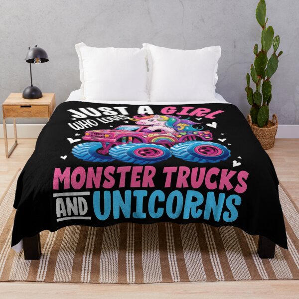 Item preview, Just A Girl Who Loves Monster Trucks And Unicorns designed and sold by BrandyMegan.
