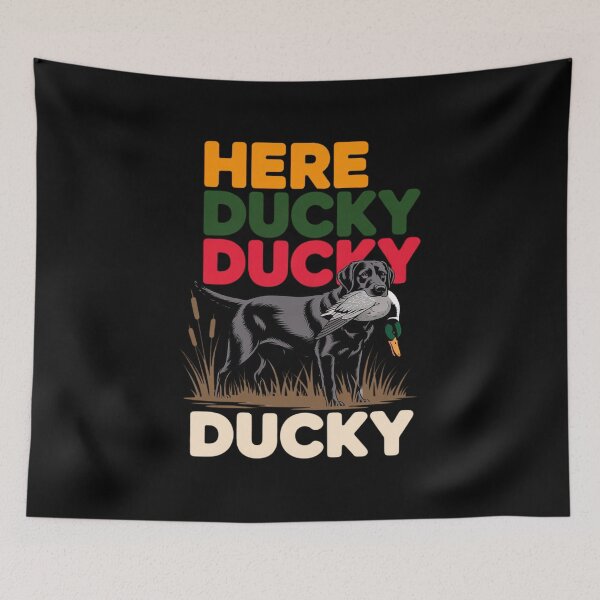Item preview, Ducks Hunting Dog Here Ducky Ducky designed and sold by LinlinsDemons.