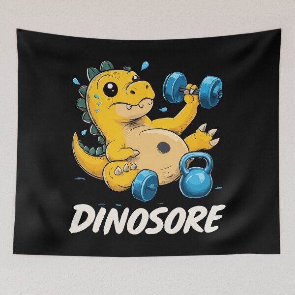 Item preview, Funny Cute Dinosaur Workout Gym Fitness Weightlifting designed and sold by PeggyBeverly.