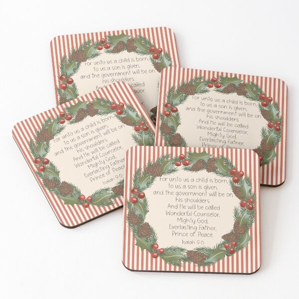 Item preview, Isaiah 9:6 - Christmas art designed and sold by Willow & Grace Designs.