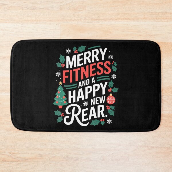 Item preview, Merry Fitness And A Happy New Rear Fitmas Christmas Workout designed and sold by DollieMichele.