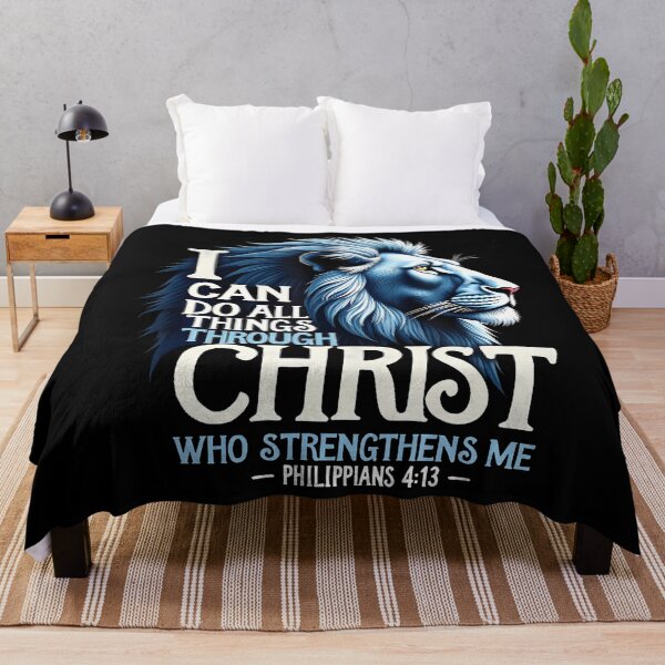 Item preview, I Can Do All Things Through Christ Christian Faith Lion Tee designed and sold by KristinDebra.