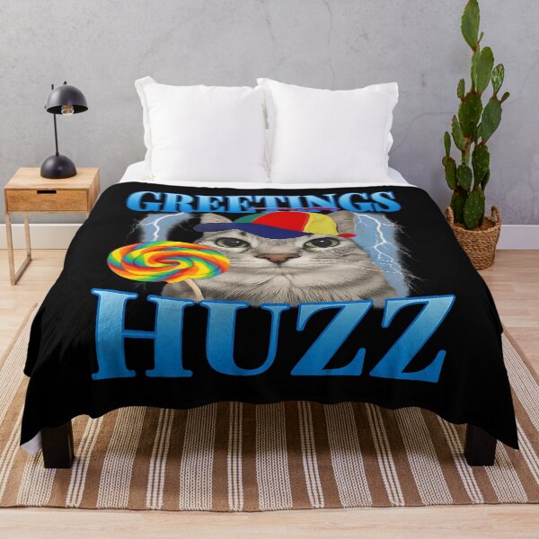 Item preview, Greetings Huzz Funny Lollipop Cat Meme designed and sold by EarlineRenee.