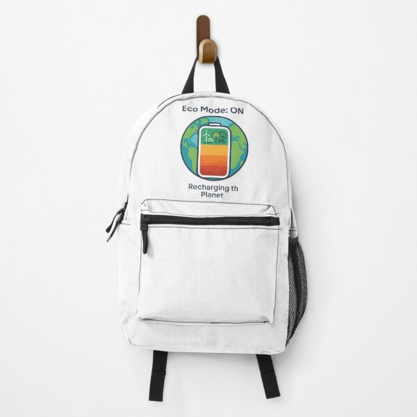 Item preview, Eco Mode ON – Earth Battery Recharging (Eco-Friendly Design) designed and sold by Serge-Design.