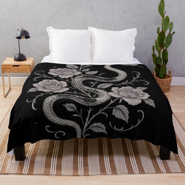 Item preview, Serpent & Roses – Gothic Botanical Art – Occult Elegant Snake Design designed and sold by Mouraludia.