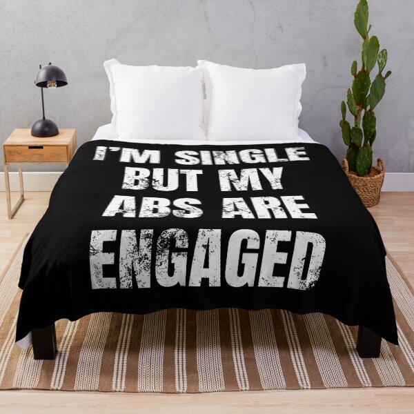 Item preview, I'M Single But My Abs Are Engaged Funny Yoga Gym Workout Top designed and sold by EarlineRenee.