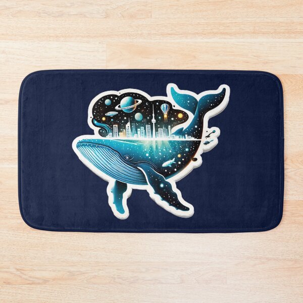Item preview, Surreal Cosmic Whale Floating Through Starry Universe designed and sold by PinUpPizzazz.