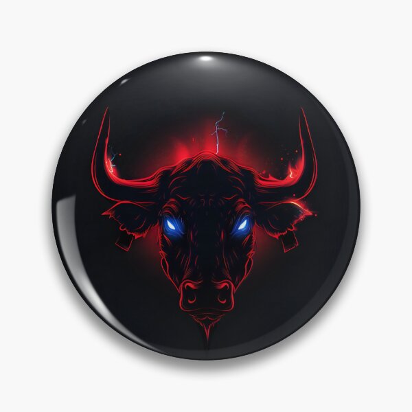 Item preview, Neon Noir Bull Market – Cyberpunk Bull Head designed and sold by GlyphSmith.