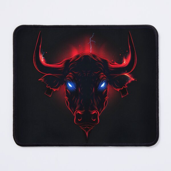 Item preview, Neon Noir Bull Market – Cyberpunk Bull Head designed and sold by GlyphSmith.