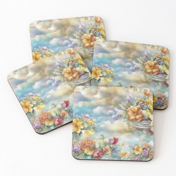 Item preview, Vibrant Sky Florals With Swirling Light and Color designed and sold by Noitcaei.