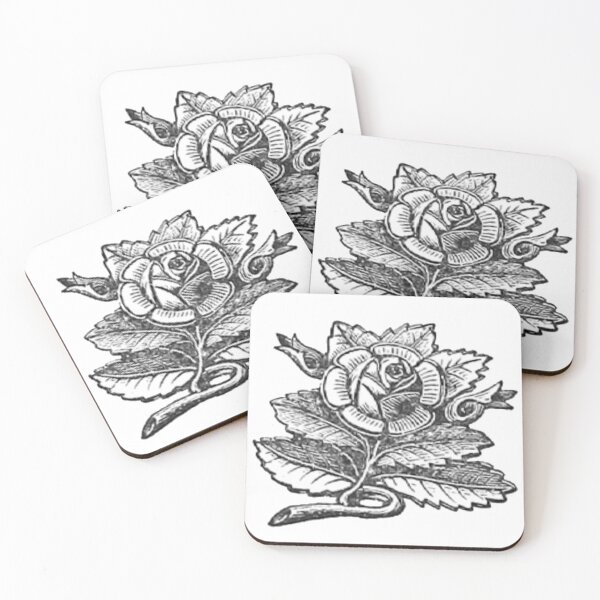 Item preview, Vintage Rose Ornament Illustration 2 designed and sold by HawthorneFlame.