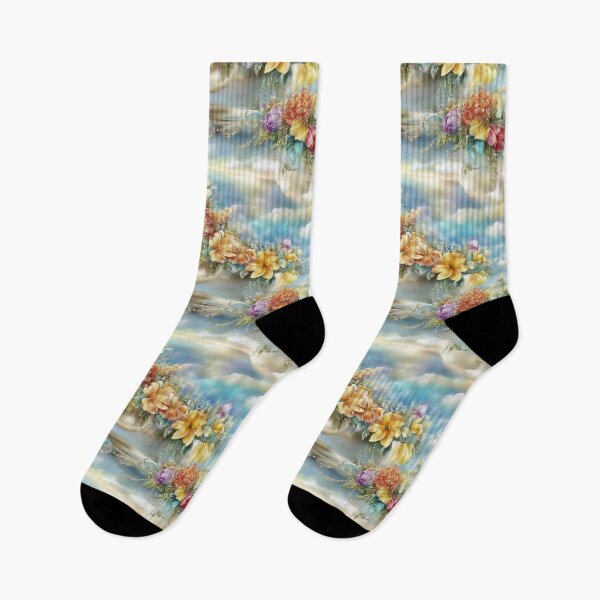 Item preview, Vibrant Sky Florals With Swirling Light and Color designed and sold by Noitcaei.