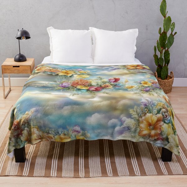 Item preview, Vibrant Sky Florals With Swirling Light and Color designed and sold by Noitcaei.