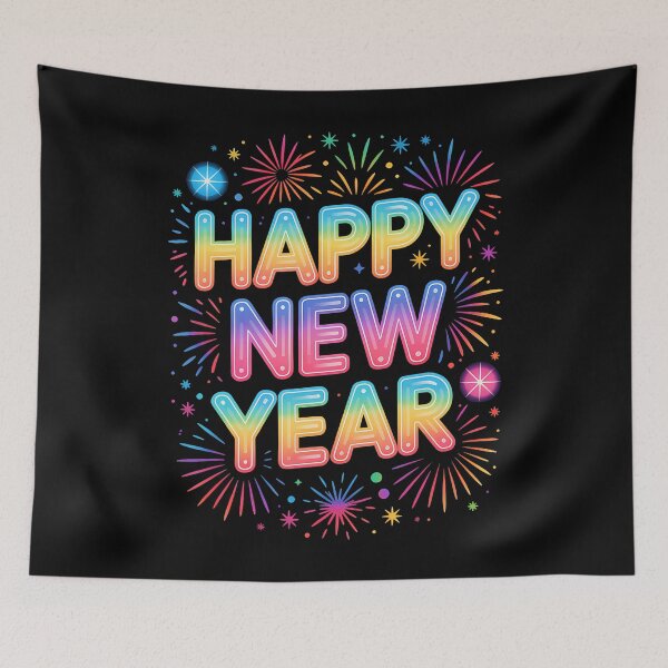 Item preview, Happy New Year 2026 Party Ballons Fireworks And Confetti designed and sold by KristinDebra.