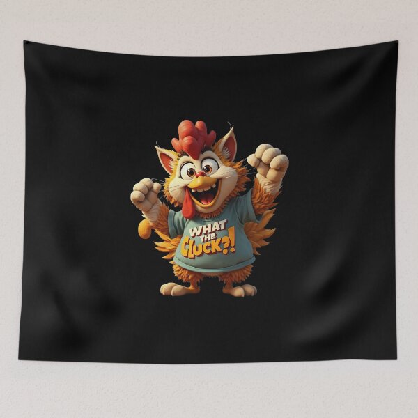 Item preview, WHAT THE CLUCK – Funny Cartoon Hybrid Character with Bold Attitude designed and sold by SoftyDesigns.
