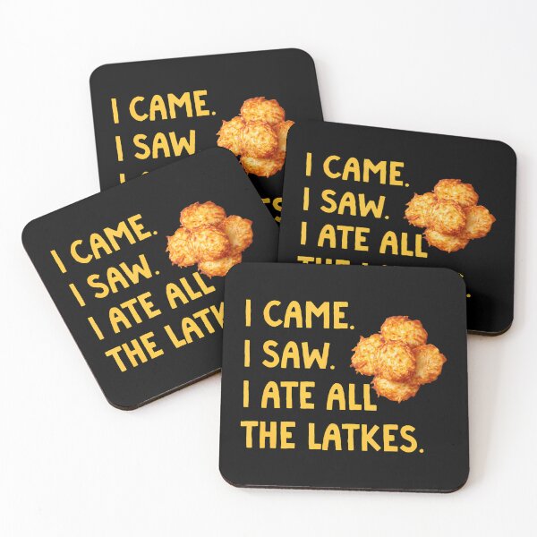 Item preview, Happy Hanukkah Party I Came I Saw I Ate All The Latkes designed and sold by BarbaraLillie.