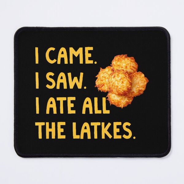 Item preview, Happy Hanukkah Party I Came I Saw I Ate All The Latkes designed and sold by BarbaraLillie.