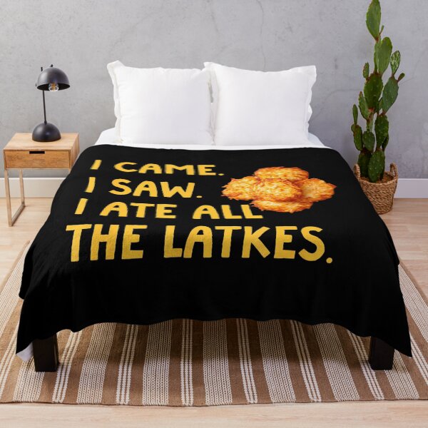 Item preview, Happy Hanukkah Party I Came I Saw I Ate All The Latkes designed and sold by BarbaraLillie.