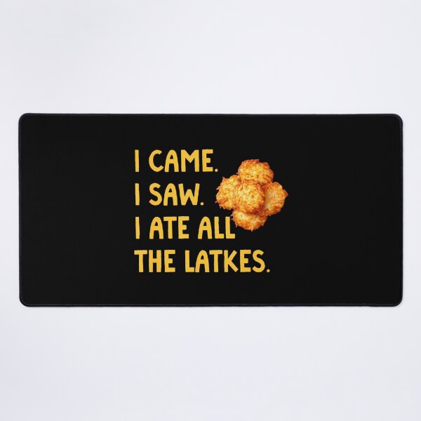 Item preview, Happy Hanukkah Party I Came I Saw I Ate All The Latkes designed and sold by BarbaraLillie.