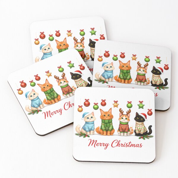 Item preview, Cute Christmas Cats in Holiday Sweaters – Festive Cozy Cat  designed and sold by LALA-MIRA.