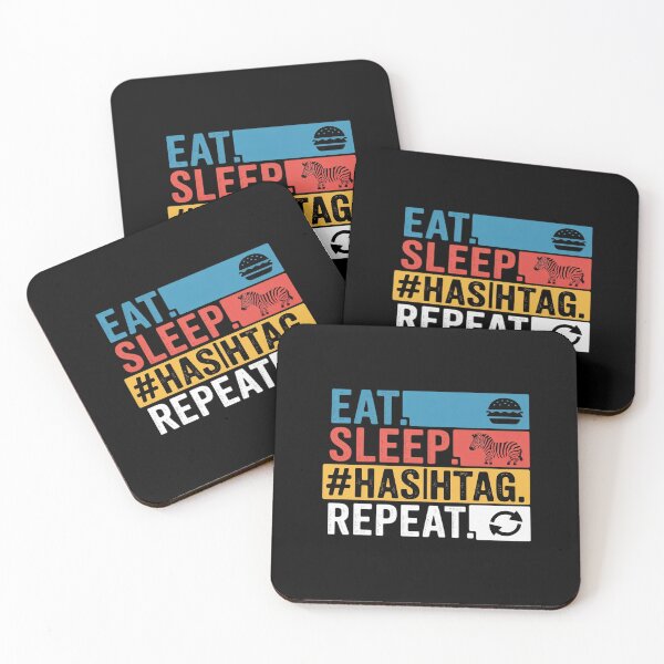 Item preview, Eat Sleep Hashtag Repeat Social Media Trending Community designed and sold by FndPardaL.