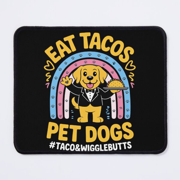 Item preview, Eat Tacos Pet Dogs Rainbow Dog Waiter with Taco Tray designed and sold by FndPardaL.