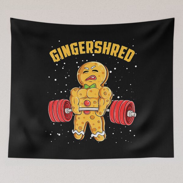 Item preview, Gingershred Funny Gingerbread Man Gym Bodybuilding Christmas designed and sold by EileenDeana.