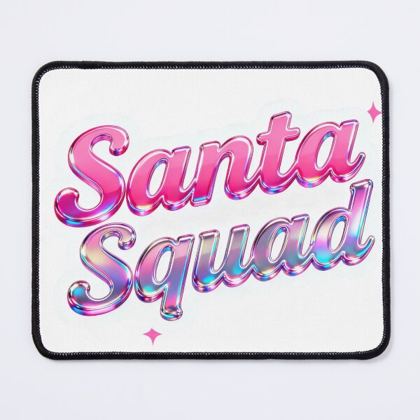 Item preview, Santa Squad | Y2K Retro Pink Chrome Holographic Christmas | Holiday Group T-Shirt Sublimation Design designed and sold by Cherrydora.