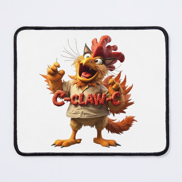 Item preview, C-CLAW-C Funny Hybrid Rooster Cat Mascot – Cute Cartoon Creature designed and sold by SoftyDesigns.