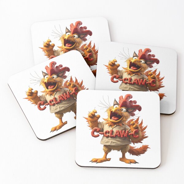 Item preview, C-CLAW-C Funny Hybrid Rooster Cat Mascot – Cute Cartoon Creature designed and sold by SoftyDesigns.