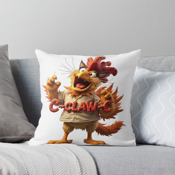 Item preview, C-CLAW-C Funny Hybrid Rooster Cat Mascot – Cute Cartoon Creature designed and sold by SoftyDesigns.