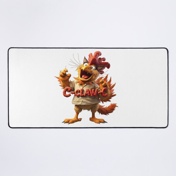 Item preview, C-CLAW-C Funny Hybrid Rooster Cat Mascot – Cute Cartoon Creature designed and sold by SoftyDesigns.