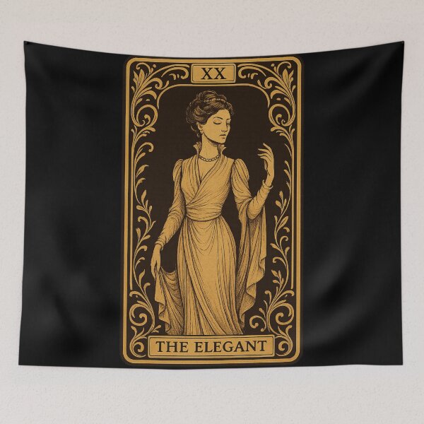 Item preview, The Elegant Tarot Card – Gothic Victorian Art – Feminine Dark Academia Design designed and sold by Mouraludia.