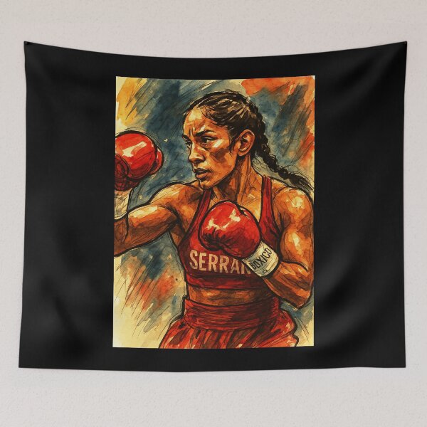 Item preview, Amanda Serrano - Female Champion Boxer designed and sold by Sarcastic designs.