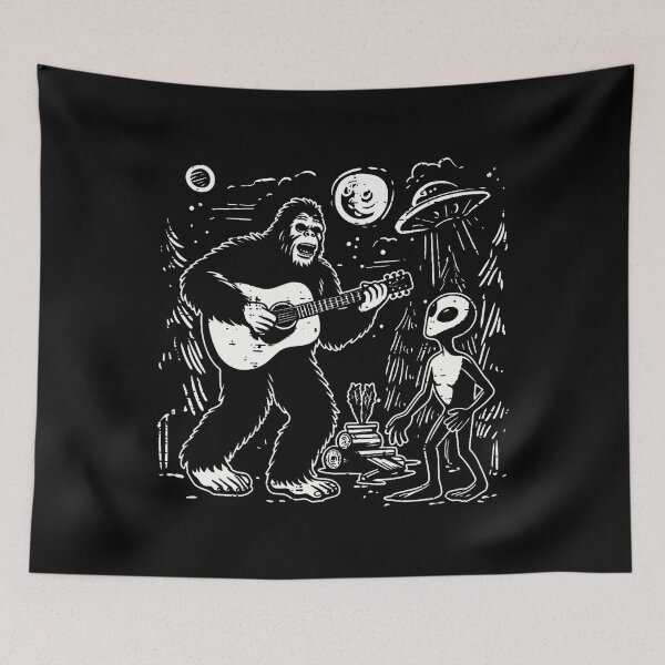 Item preview, Alien Bigfoot Guitar Ufo Sasquatch Rock Men Boys Kids Women designed and sold by BarbaraLillie.